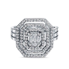 Pierścionek z diamentami (R81598 W)