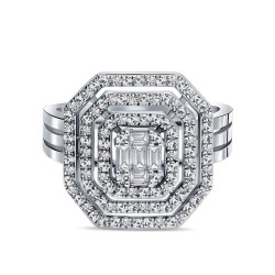 Pierścionek z diamentami (R81598 W): 10 - zdjęcie: 3