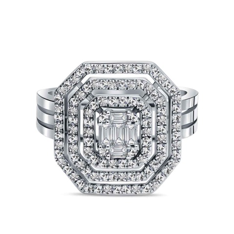 Pierścionek z diamentami (R81598 W)