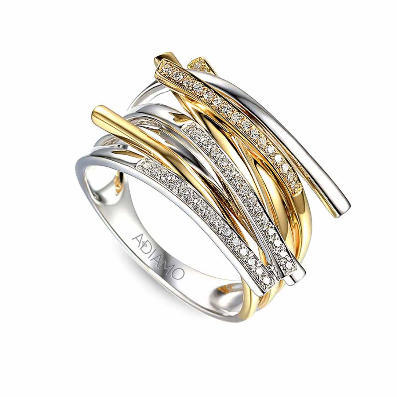 Pierścionek z diamentami (R68391 YW 0,24ct): 10