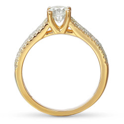 Pierścionek z diamentami (R40639 Y 0,30ct): 10 - zdjęcie: 3