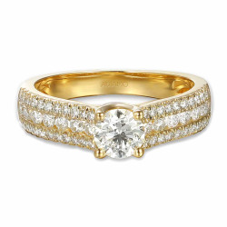 Pierścionek z diamentami (R40639 Y 0,30ct): 10 - zdjęcie: 4