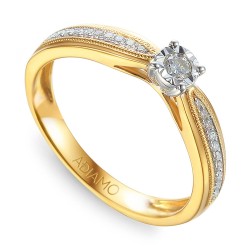 Pierścionek z diamentami (R55129 YW): 10 - zdjęcie: 2