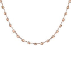 Naszyjnik z morganitami i diamentami (N09941 R MR) - zdjęcie: 2