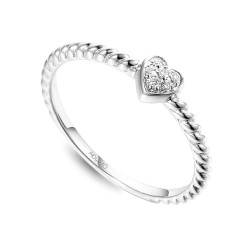 Pierścionek serce z diamentami (R81527 W): 13 - zdjęcie: 2