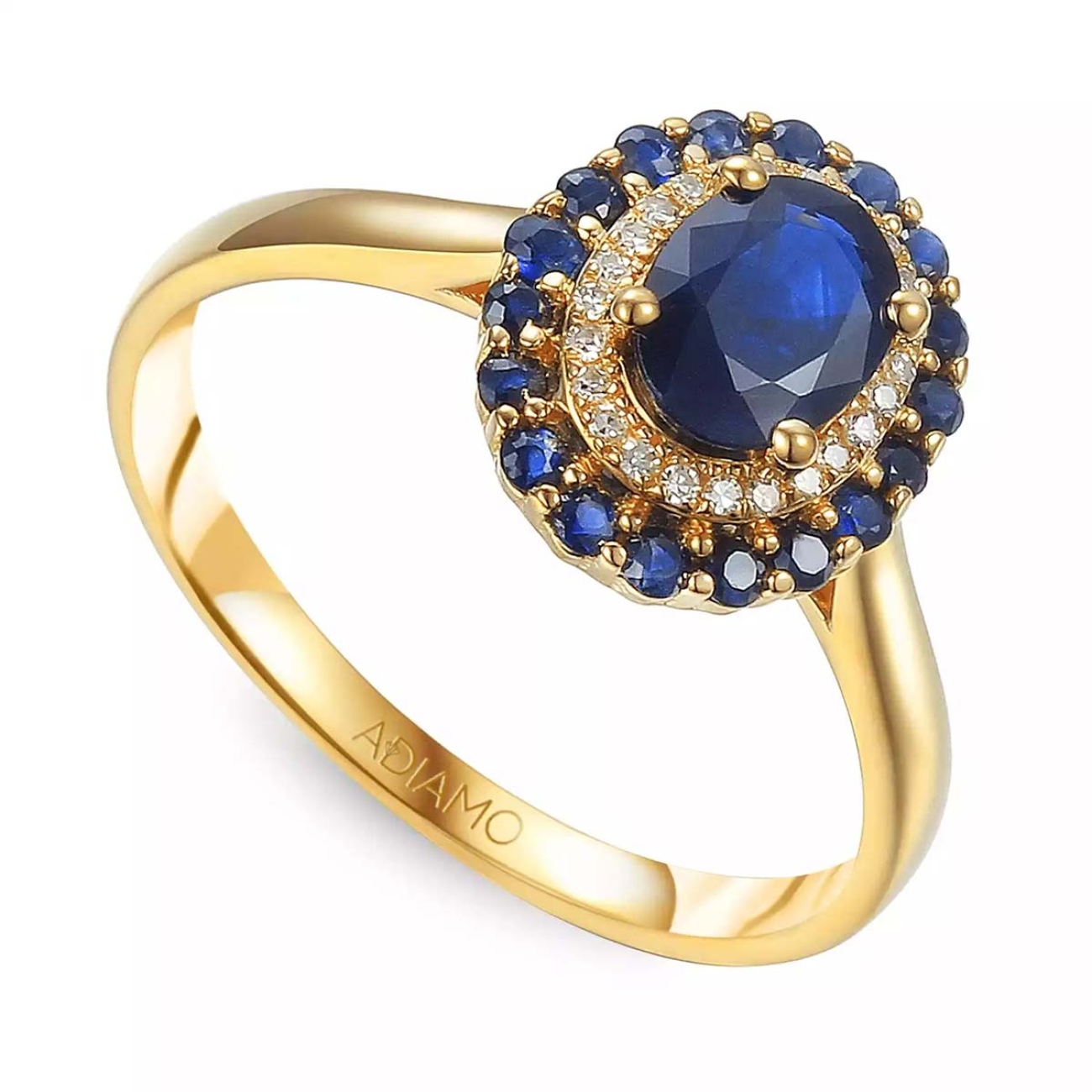 Pierścionek z szafirami i diamentami (R71860 Y SA): 10