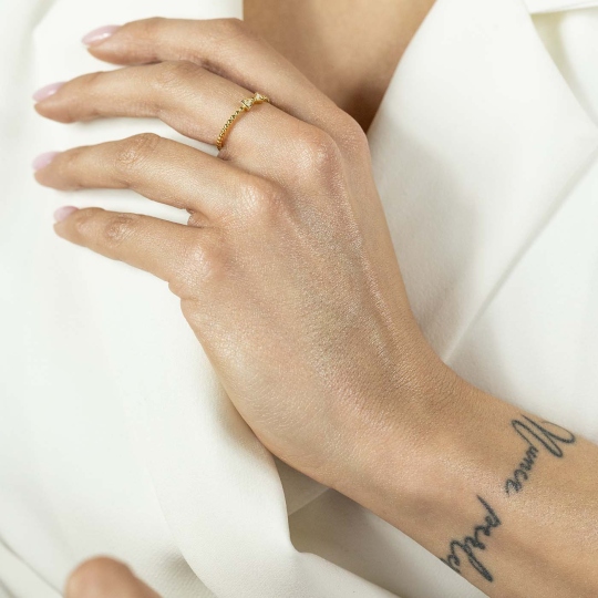 Pierścionek z diamentami (R61161 Y): 12