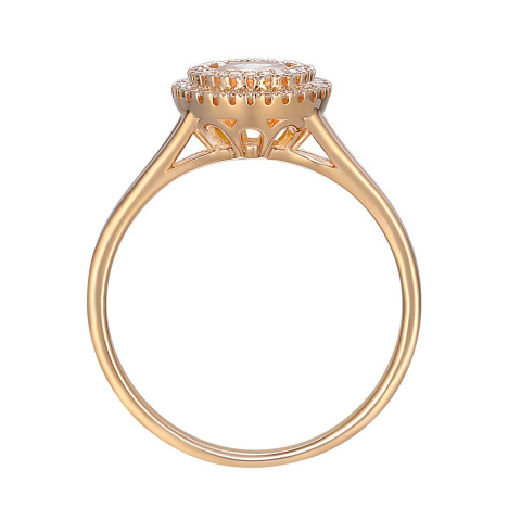 Pierścionek z morganitem i diamentami (R57736 R MR)