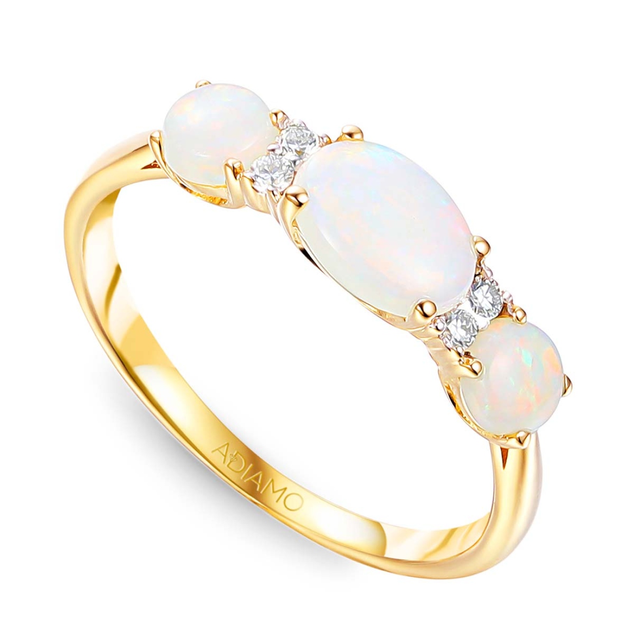 Pierścionek z opalami i diamentami (R50988 Y): 10