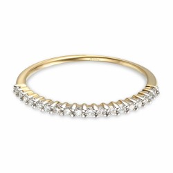 Obrączka ślubna, dwukolorowe złoto, diamenty, 1,5 mm: 7 - zdjęcie: 2