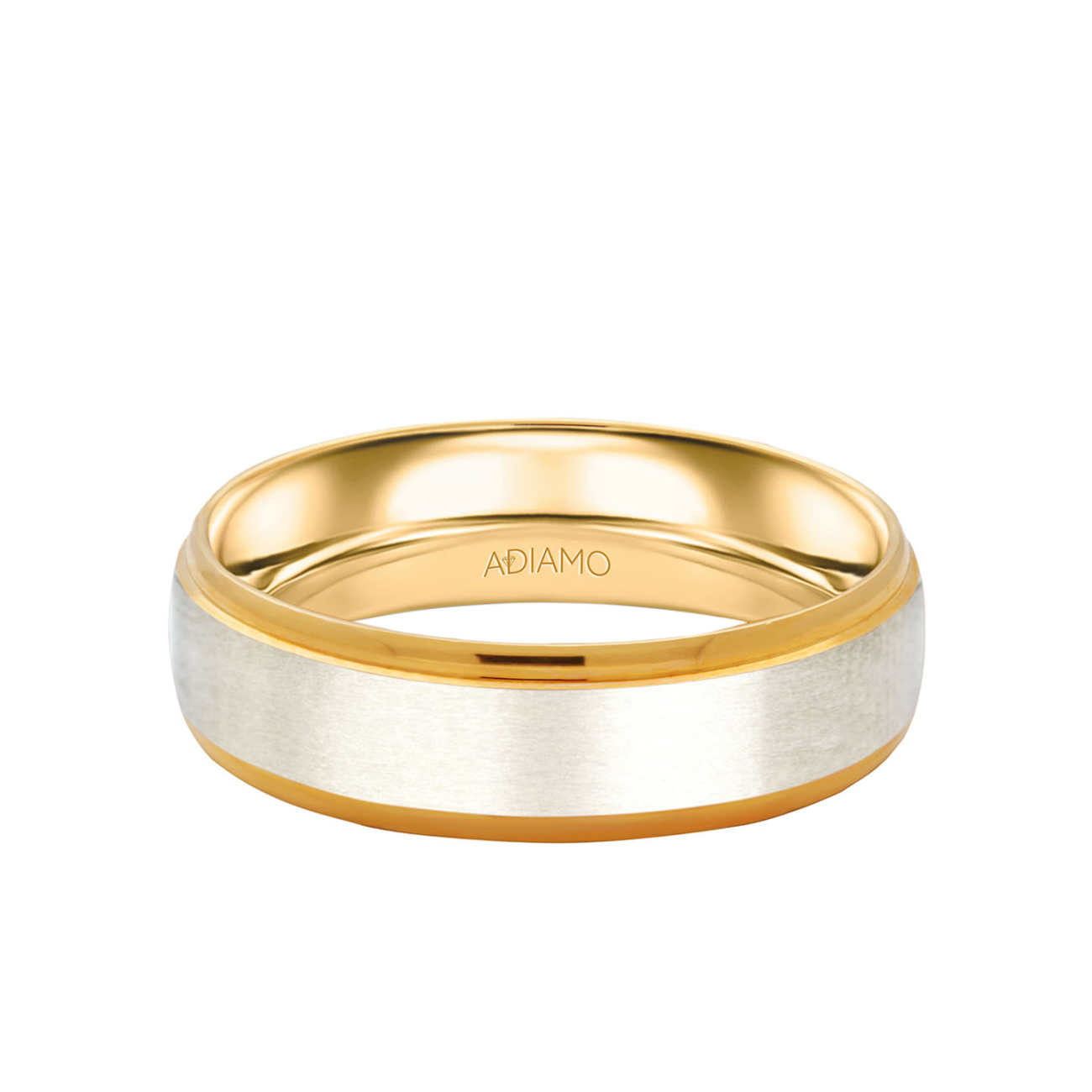 Obrączka ślubna damska, dwukolorowe złoto, półokrągła, 5,3 mm: 7