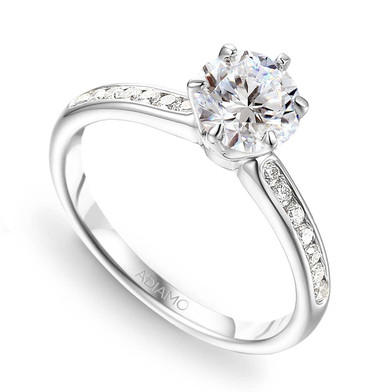 Pierścionek z diamentami, białe złoto (R58831 W 1,00ct): 20