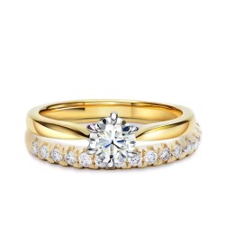 Obrączka ślubna z diamentami, 2,5 mm (O-R59652 Y): 7 - zdjęcie: 3