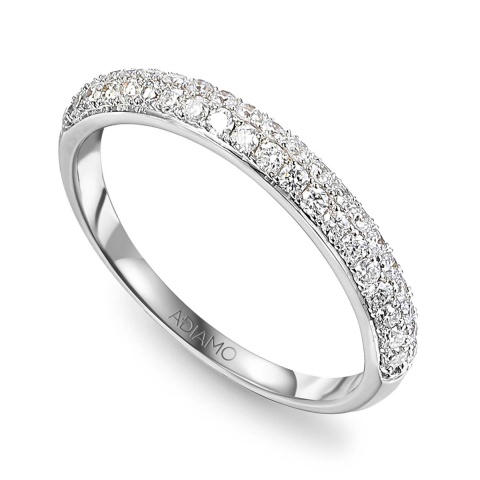 Obrączka ślubna z diamentami 2,7 mm (O-R36080 W)