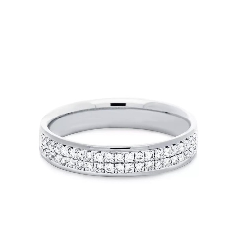 Obrączka ślubna z diamentami 0,30ct, 4 mm (O-R47176 W)