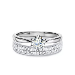 Obrączka ślubna z diamentami, 4 mm (O-R47176 W): 7 - zdjęcie: 4