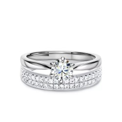 Obrączka ślubna z diamentami, 4 mm (O-R47176 W): 7 - zdjęcie: 4