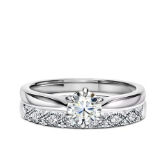 Obrączka ślubna z diamentami, 2,5 mm (O-R71891 W)