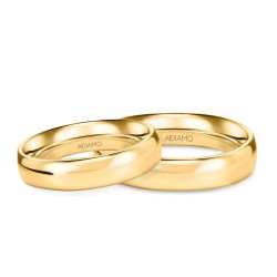 Obrączki ślubne, żółte złoto, półokrągłe, 4,5mm: 14, 19 - zdjęcie: 2