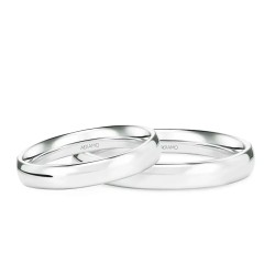 Obrączki ślubne, białe złoto, półokrągłe, 3,5mm: 8, 23 - zdjęcie: 2