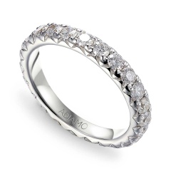 Pierścionek obrączkowy z diamentami (R78749 W)