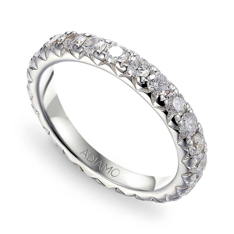 Pierścionek obrączkowy z diamentami (R78749 W)