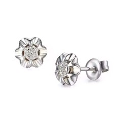 Kolczyki z diamentami (E69367 W S) - zdjęcie: 2