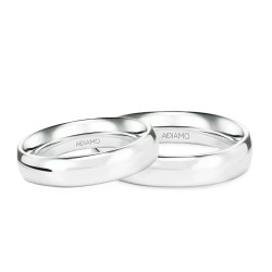 Obrączki ślubne, białe złoto, półokrągłe, 5mm: 7, 17 - zdjęcie: 2