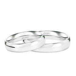 Obrączki ślubne, białe złoto, półokrągłe, 4,5mm: 7, 17 - zdjęcie: 2