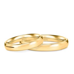 Obrączki ślubne, żółte złoto, półokrągłe, 3,5mm: 11, 17 - zdjęcie: 2