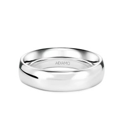 Obrączka ślubna, białe złoto, półokrągła, damska, 5 mm: 7 - zdjęcie: 2