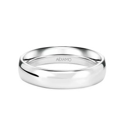 Obrączka ślubna, białe złoto, półokrągła, damska, 4,5 mm: 7 - zdjęcie: 2