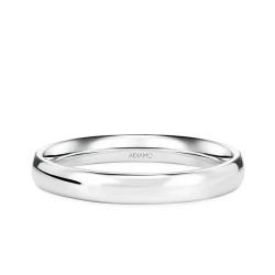 Obrączka ślubna, białe złoto, półokrągła, damska, 3 mm: 7 - zdjęcie: 2