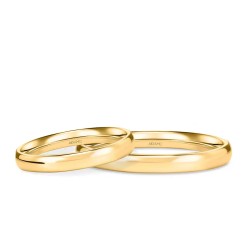 Obrączki ślubne, żółte złoto, półokrągłe, 3mm: 11, 17 - zdjęcie: 2