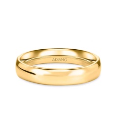 Obrączka ślubna, żółte złoto, półokrągła, damska, 4 mm