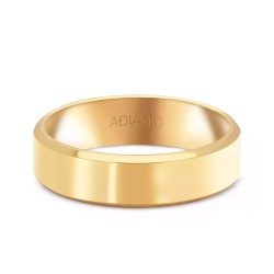 Obrączka ślubna, żółte złoto, trapezowa, damska, 5 mm (O-AD03 5M Y D): 7 - zdjęcie: 2