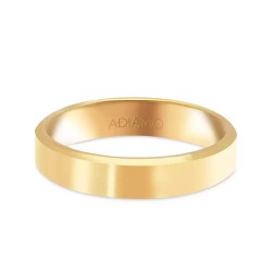 Obrączka ślubna, żółte złoto, trapezowa, damska, 4 mm (O-AD03 4M Y D): 7 - zdjęcie: 2