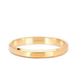 Obrączka ślubna, żółte złoto, trapezowa, męska, 3 mm (O-AD03 3M Y M): 17 - zdjęcie: 2