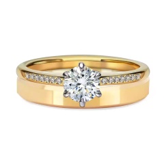 Obrączka ślubna, żółte złoto, trapezowa, damska, 3 mm (O-AD03 3M Y D)