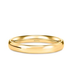 Obrączka ślubna, żółte złoto, półokrągła, damska, 3 mm: 7 - zdjęcie: 2