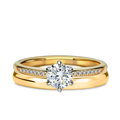 Obrączka ślubna, żółte złoto, półokrągła, damska, 3 mm