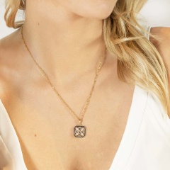 Zawieszka z czarnymi diamentami (P85885 Y BD)