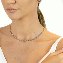 Kolia z tanzanitami i diamentami (N09796 Y T) - zdjęcie: 3