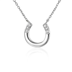 Naszyjnik podkowa z diamentami (N07101 W C 375)
