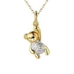 Zawieszka miś z diamentami (P82449 Y) - zdjęcie: 2