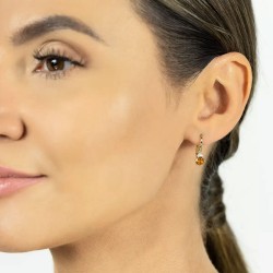 Kolczyki z cytrynami i diamentami (E73493 Y P CT) - zdjęcie: 3