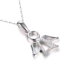 Zawieszka aniołek z diamentami (P53210 W) - zdjęcie: 2