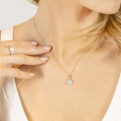 Zawieszka z opalem i diamentami (P50993 Y OP) - zdjęcie: 3