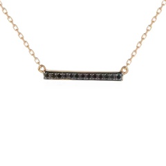 Naszyjnik z czarnymi diamentami (N04399 R C BD)