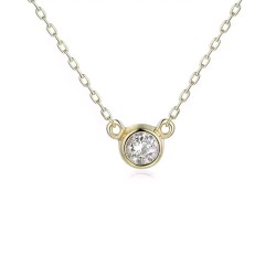 Naszyjnik z diamentem (N04123 Y C 0,08ct) - zdjęcie: 2